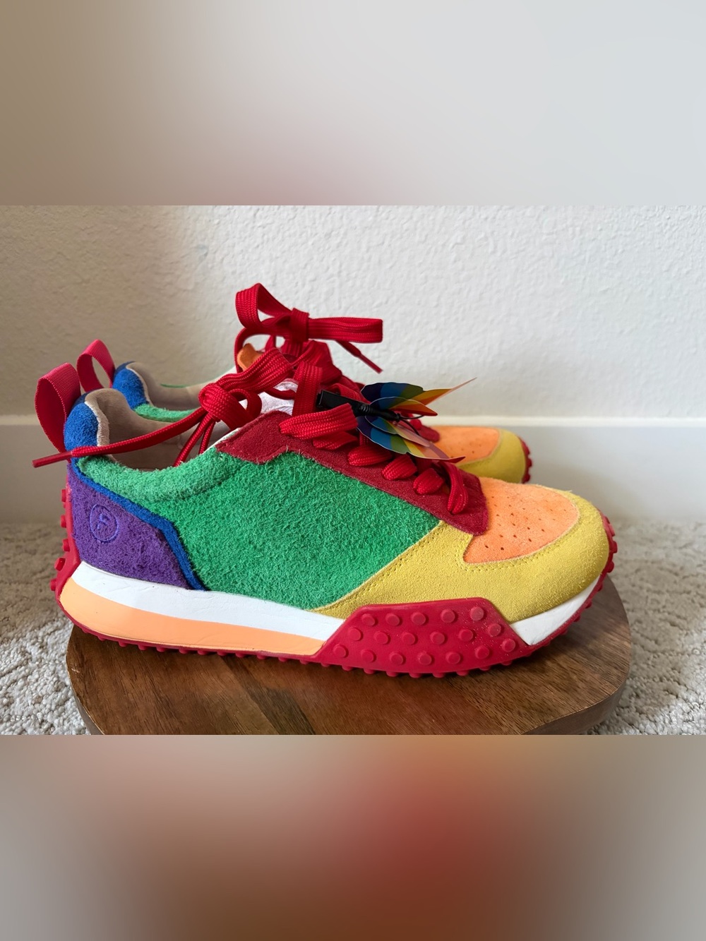 Freshy Smoove Multicolor Suede Rainbow Sneakers W 5,5